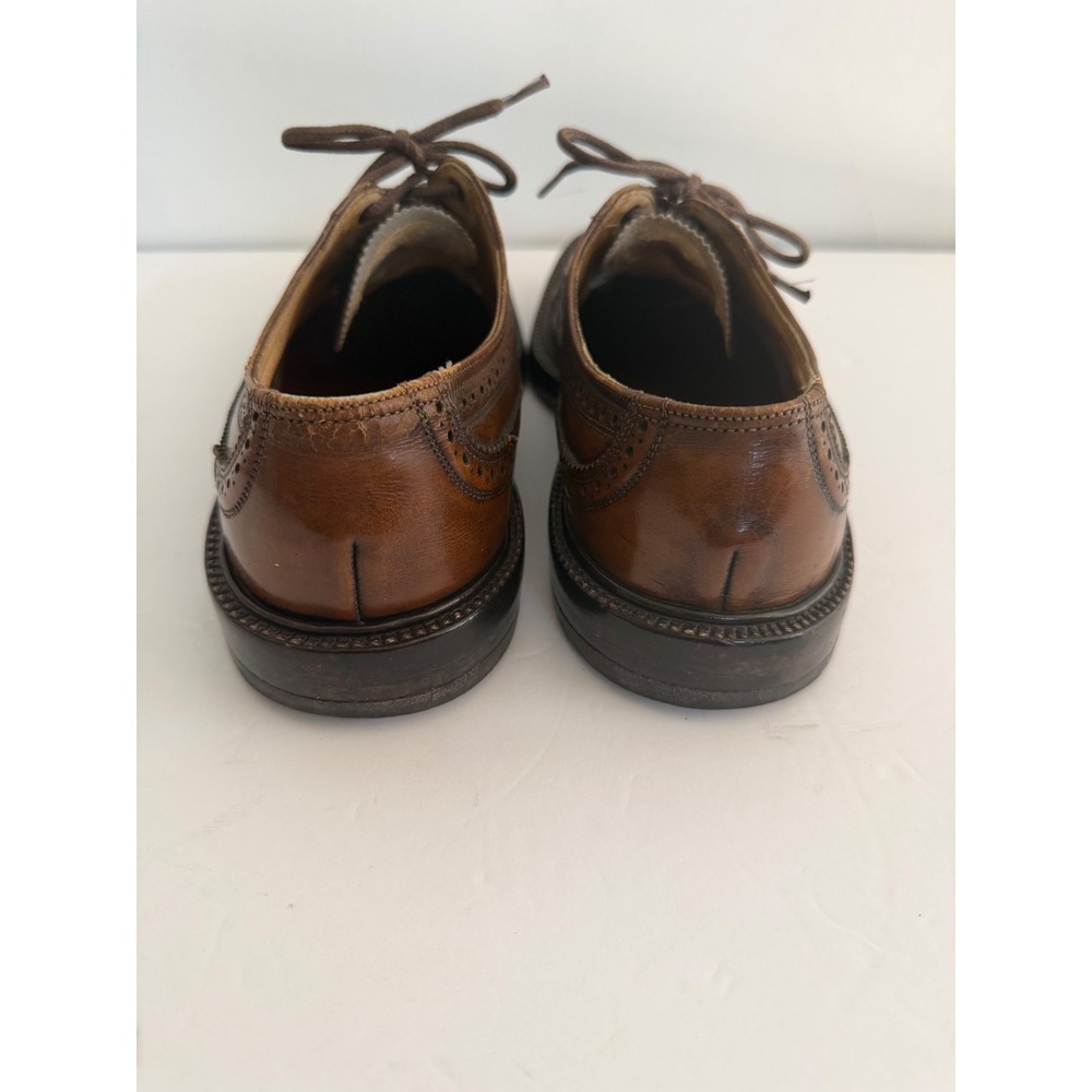 Florsheim Imperial Mens Brown Leather vintage Wingtip Brogue Oxford Dress Shoes - Picture 3 of 10